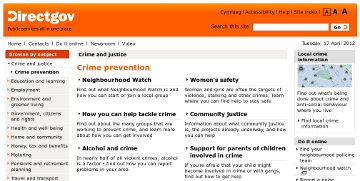 Directgov - Crime Prevention