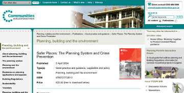 Safer Places: The Planning System and Crime Prevention
